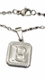 Set Inicial B Plateado Cuadrado con Cadena