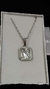 Set Inicial N Plateado Cuadrado con Cadena - comprar online