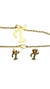 Set Inicial T Dije + Cadena + Aros Dorados