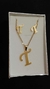 Set Inicial T Dije + Cadena + Aros Dorados - Sweet Love Accesorios