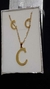 Set Inicial C Dije + Cadena + Aros Dorados - comprar online