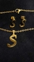 Set Inicial S Dije + Cadena + Aros Dorados - Sweet Love Accesorios
