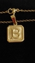 Set Dije Inicial B Dorado Cuadrado con Cadena - tienda online