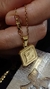 Set Dije Inicial E Dorado Cuadrado con Cadena en internet