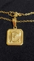 Set Dije Inicial E Dorado Cuadrado con Cadena - comprar online