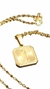 Set Dije Inicial I Dorado Cuadrado con Cadena