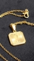 Set Dije Inicial I Dorado Cuadrado con Cadena - Sweet Love Accesorios