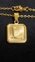 Set Dije Inicial L Dorado Cuadrado con Cadena - comprar online