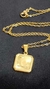 Set Dije Inicial L Dorado Cuadrado con Cadena en internet