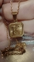 Set Dije Inicial K Dorado Cuadrado con Cadena - comprar online