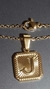 Set Dije Inicial J Dorado Cuadrado con Cadena - comprar online