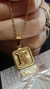 Set Dije Inicial F Dorado Cuadrado con Cadena - comprar online
