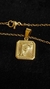 Set Dije Inicial F Dorado Cuadrado con Cadena - Sweet Love Accesorios
