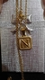 Set Dije Inicial N Dorado Cuadrado con Cadena - comprar online