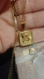 Set Dije Inicial S Dorado Cuadrado con Cadena - comprar online
