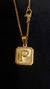 Set Dije Inicial P Dorado Cuadrado con Cadena en internet