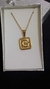 Set Dije Inicial G Dorado Cuadrado con Cadena - comprar online
