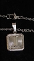 Set Inicial Plateado Cuadrado - Sweet Love Accesorios