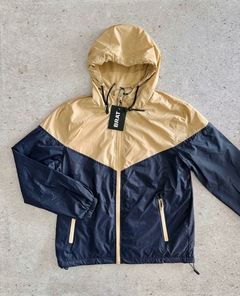 Rompevientos Con Polar Azul/Mostaza