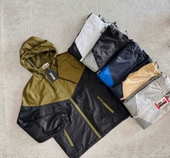 Rompevientos Con Polar Gris/negro - comprar online
