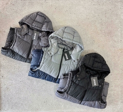 Chaleco Puffer Gris/Azul - comprar online
