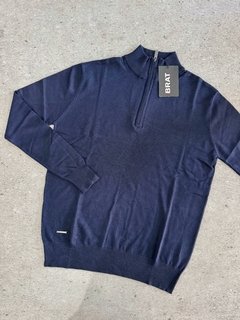 Sweater Medio Cierre Azul Marino