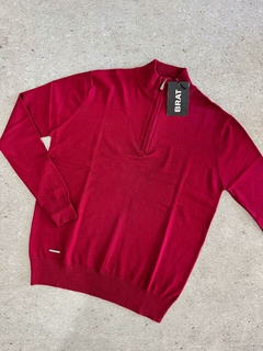 Sweater Medio Cierre Bordo