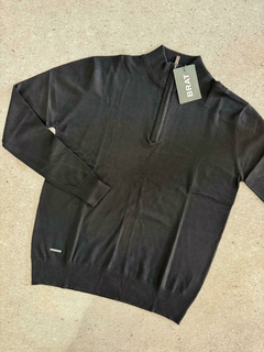 Sweater Medio Cierre Negro
