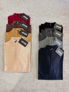 Sweater Medio Cierre Camel - comprar online