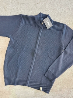 Campera de Hilo Tramado Azul Marino