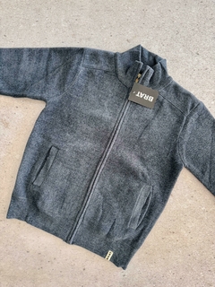 Campera Chenille Gris Topo