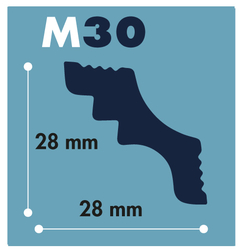 Moldura Decorativa - M30 28 X 28 MM - Precio x metro:
