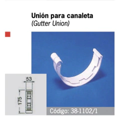 Unión para canaleta