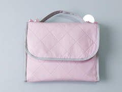 Bolsa trocador portátil - rosa e cinza