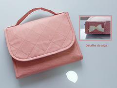 Bolsa trocador portátil - poá rose