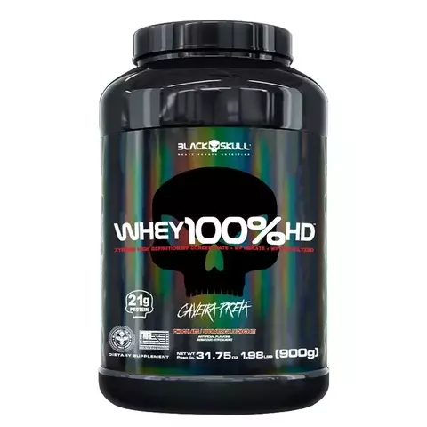 Whey 100% Hd Chocolate Black Skull 900g
