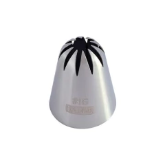 Bico de Confeitar Inox Grande Estrela Fechada #1G