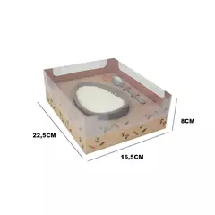 Caixa encanto para ovo de colher 500g Kraft estampada - pacote com 10 unidades - comprar online