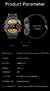 Smartwatch esportivo para homens, rastreador de fitness, monitor cardíaco. - loja online