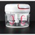 DAFUSHOP Mini Processador Manual Triturador de Alimentos 2 Lâminas Cozinha Comi