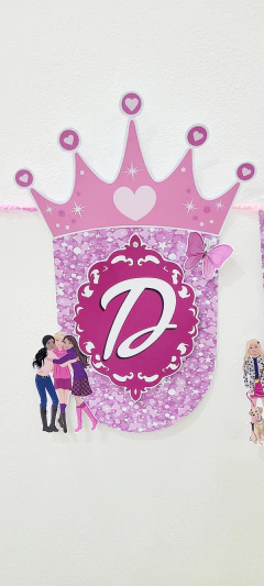 Banderin 3D (Cada 2 piezas) - Brillantina. Eventos más Lindos ♥
