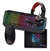 Kit de teclado y mouse gamer Soul 4 en 1 Inglés US de color negro