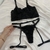 Conjunto Laura + cinta liga - Preto - comprar online