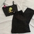 Pijama Ondinha Liso - Preto - comprar online