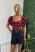Cropped com lastex nas costas XADREZ - loja online
