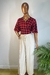 Blusa Semi Cropped Transpassada XADREZ - loja online