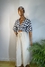 Blusa Semi Cropped Transpassada XADREZ