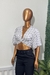 Blusa Semi Cropped Transpassada XADREZ - Jack For Girl