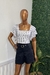 Cropped com lastex nas costas XADREZ - Jack For Girl