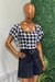 Cropped com lastex nas costas XADREZ - loja online